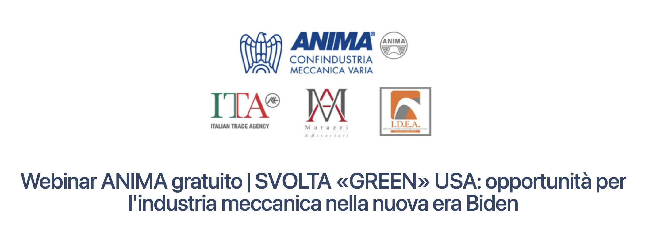Svolta "Green" USA: opportunit&agrave; per l'industria meccanica nella nuova era Biden
